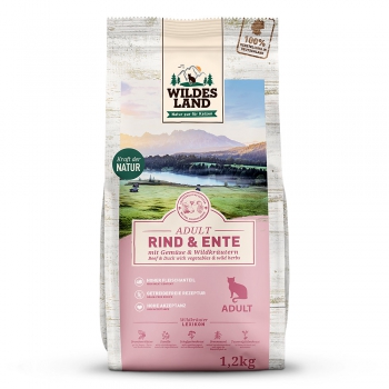 Trockenfutter Wildes Land Rind und Ente 1,2kg
