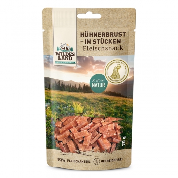 Wildes Land Hühnerbrust in Stücke 70g